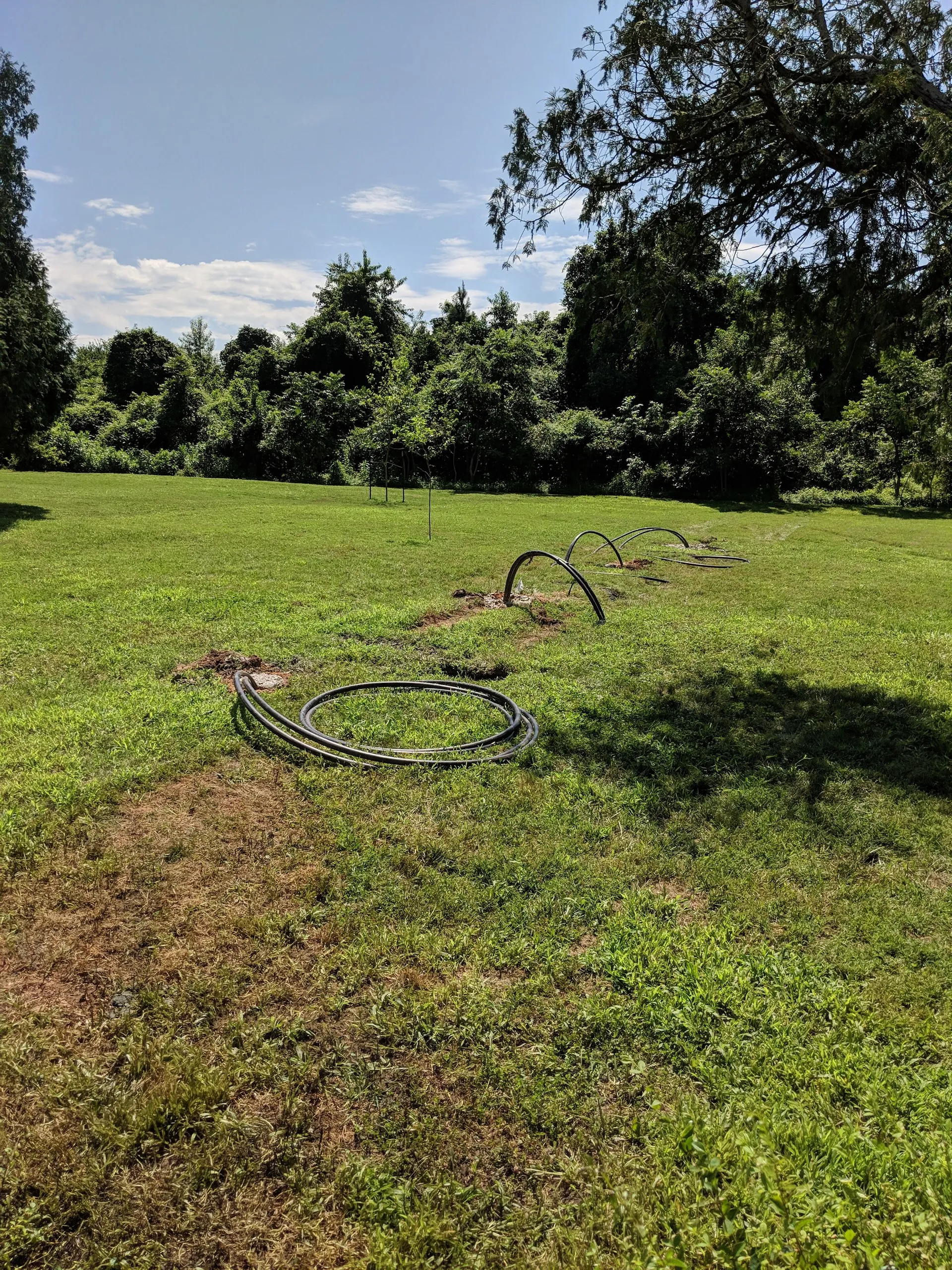 All four vertical loops installed