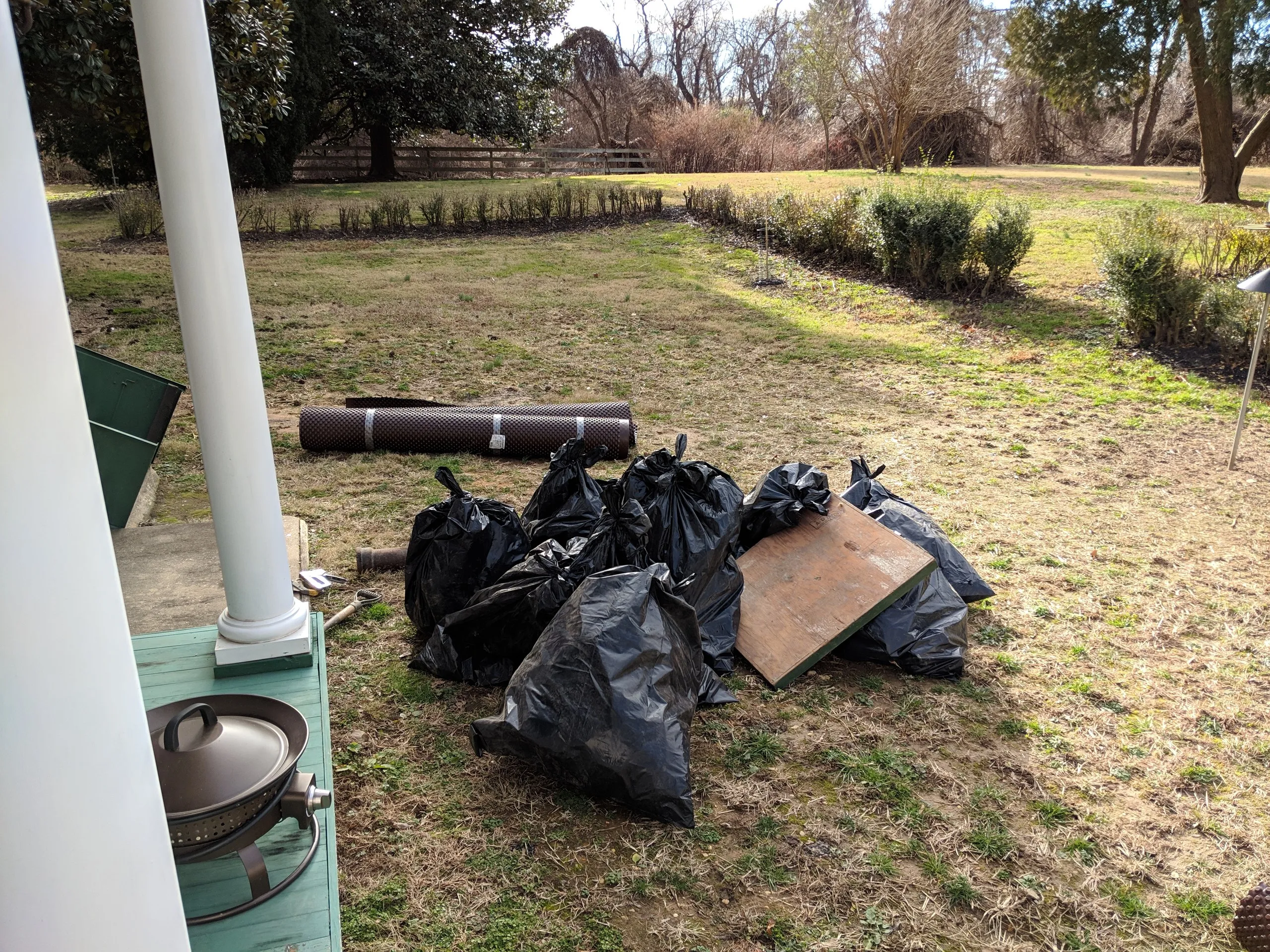 All the trash removed