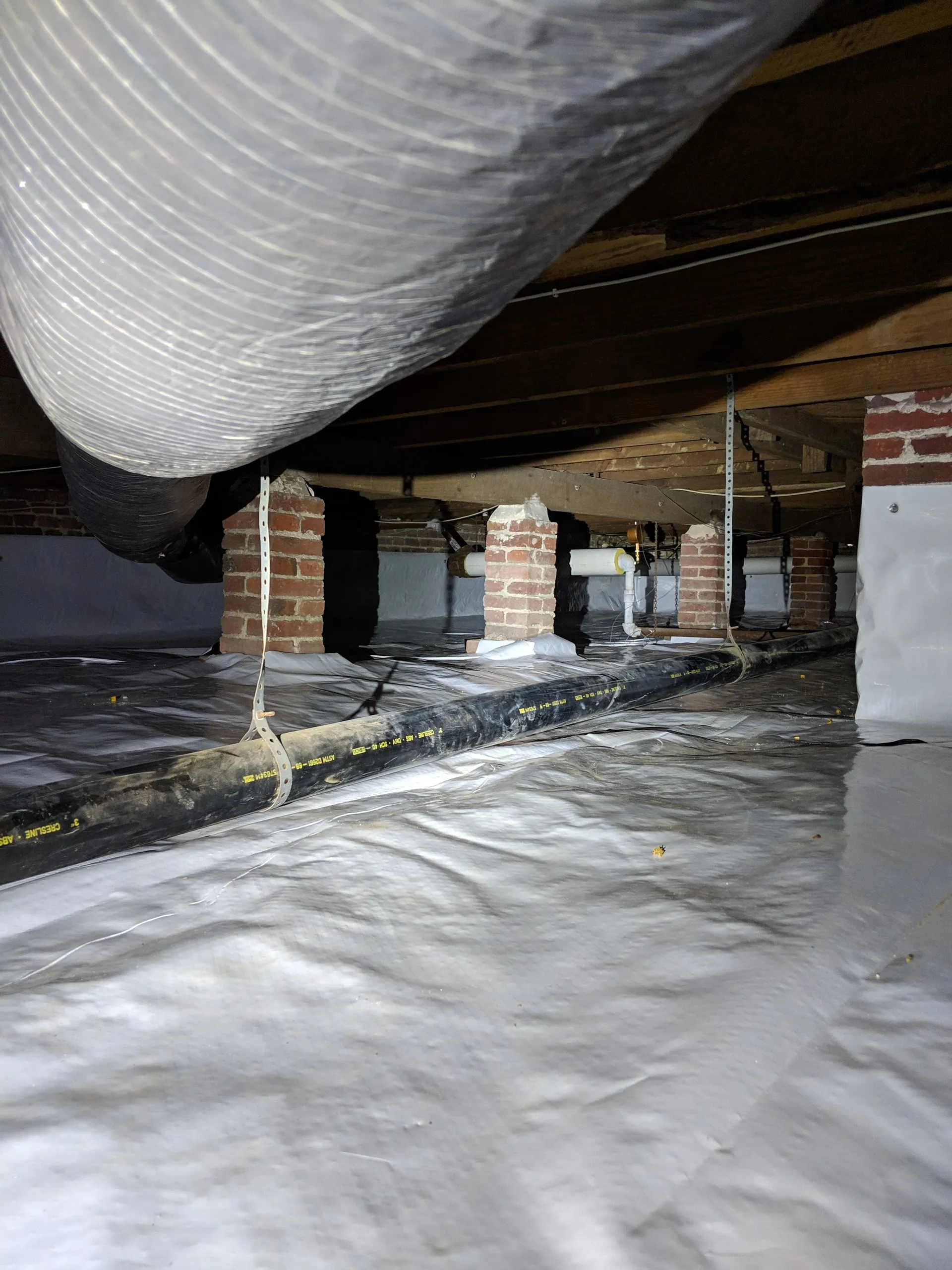 Encapsulating plastic installed