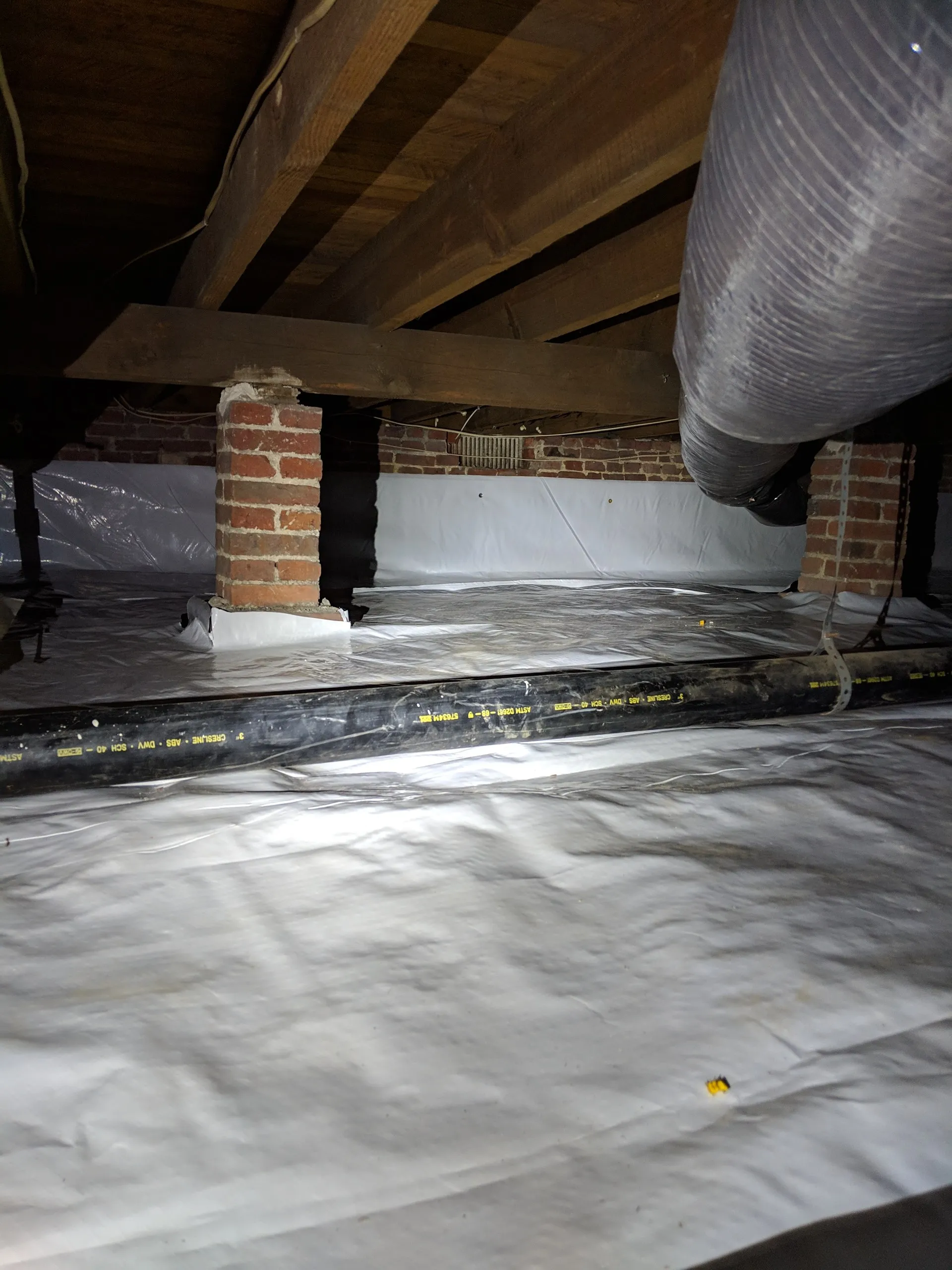 Encapsulating plastic installed