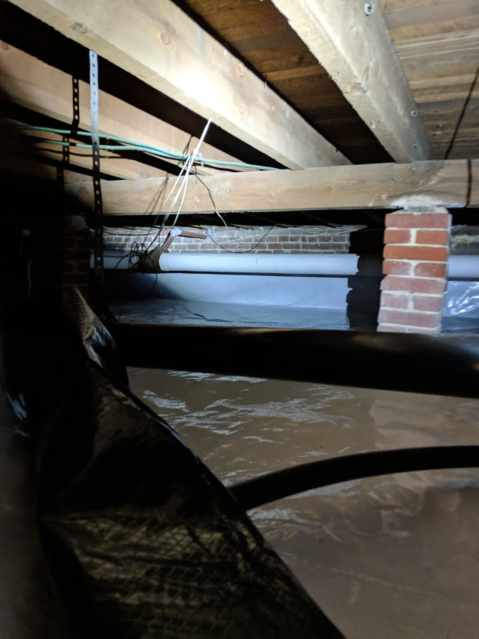 Encapsulating plastic installed