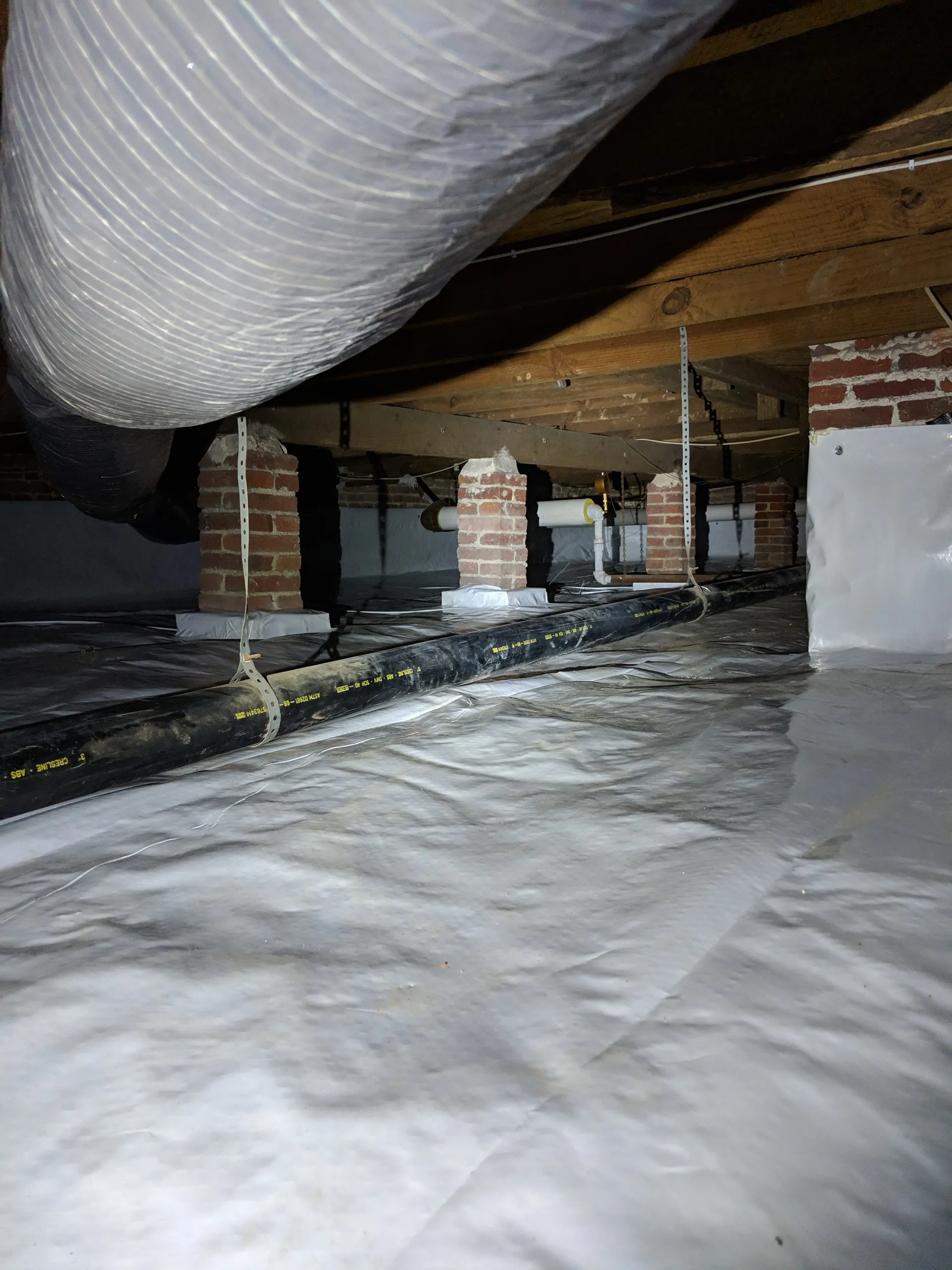 Encapsulating plastic installed