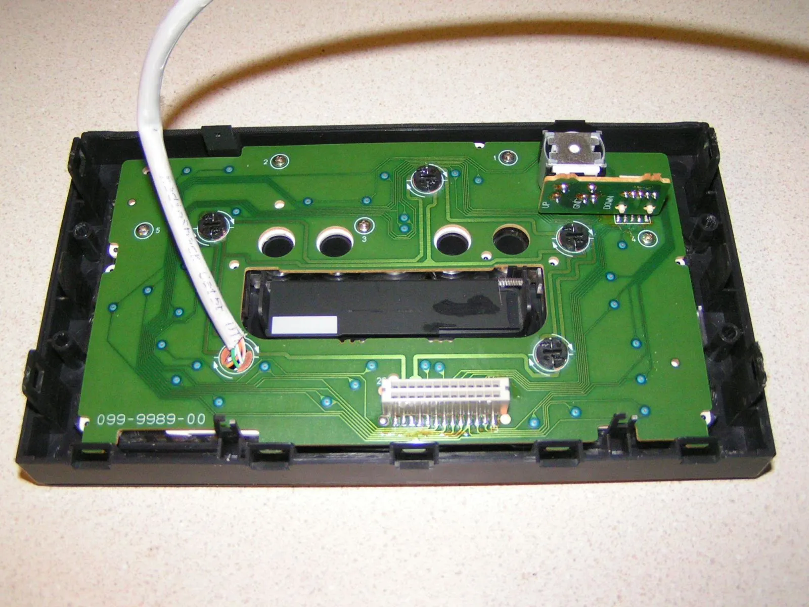 Faceplate of the head unit re-assembled