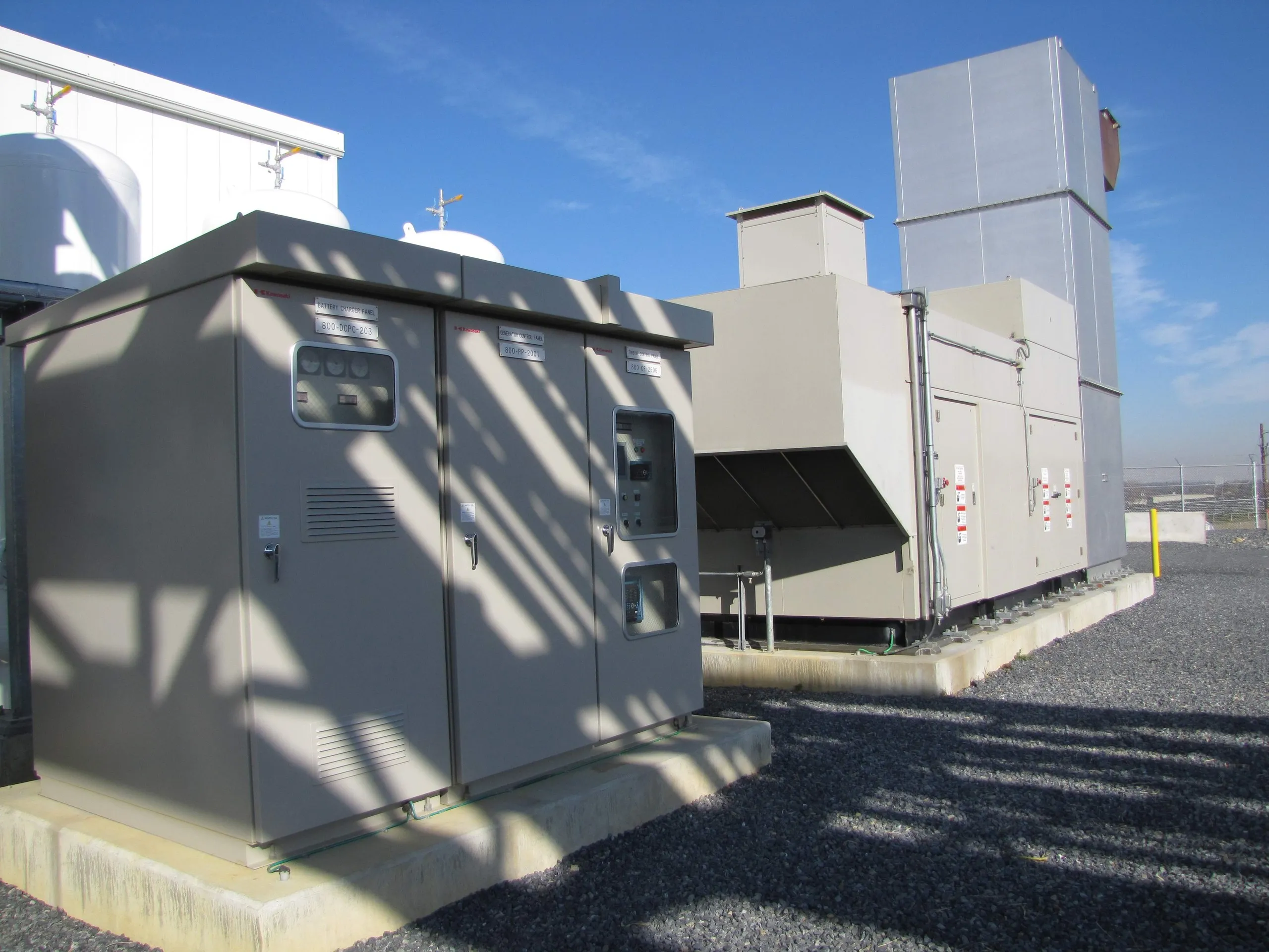 Kawasaki gas turbine backup generator