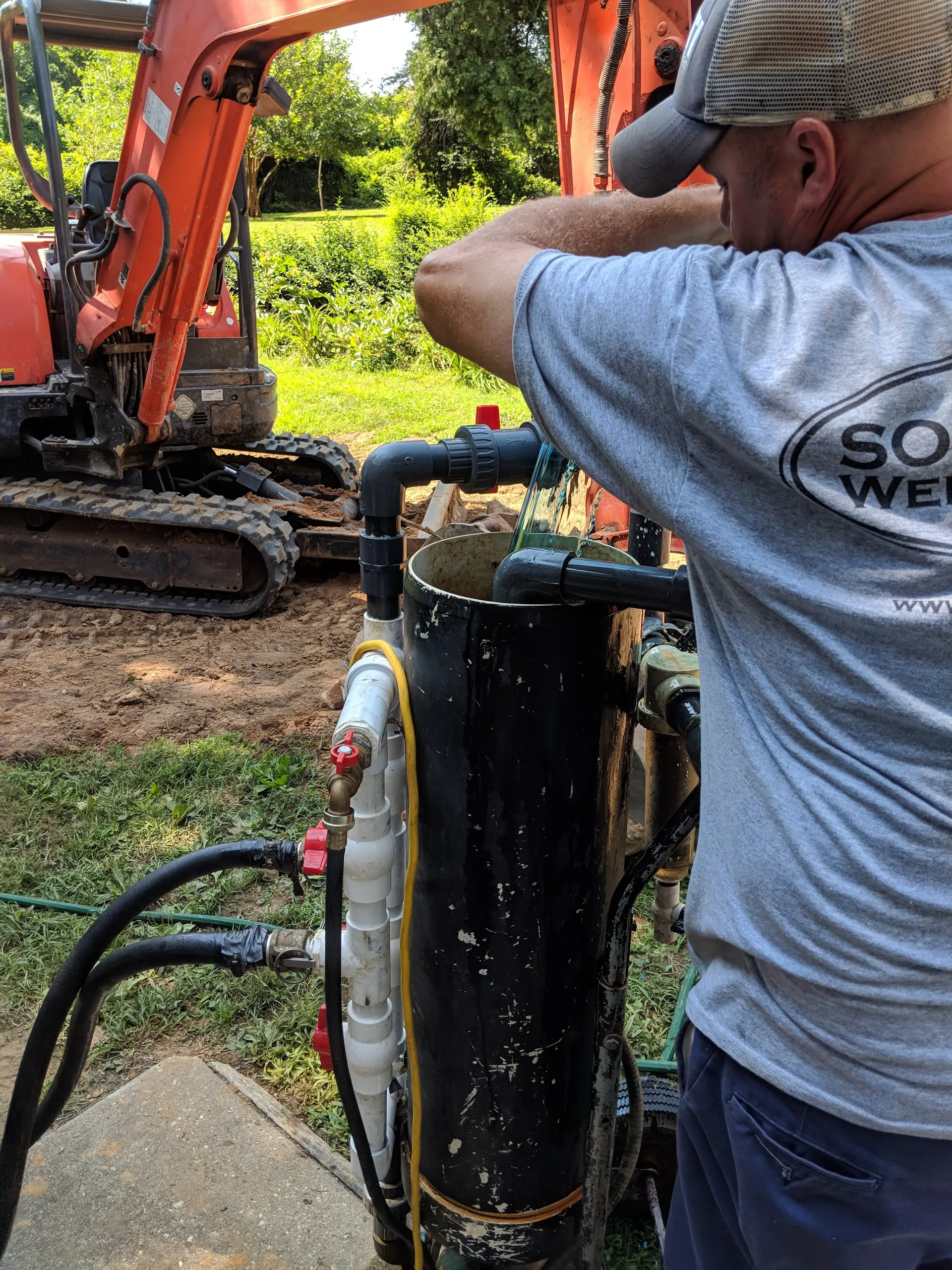 Mixing and filling with water and ExoEndosol