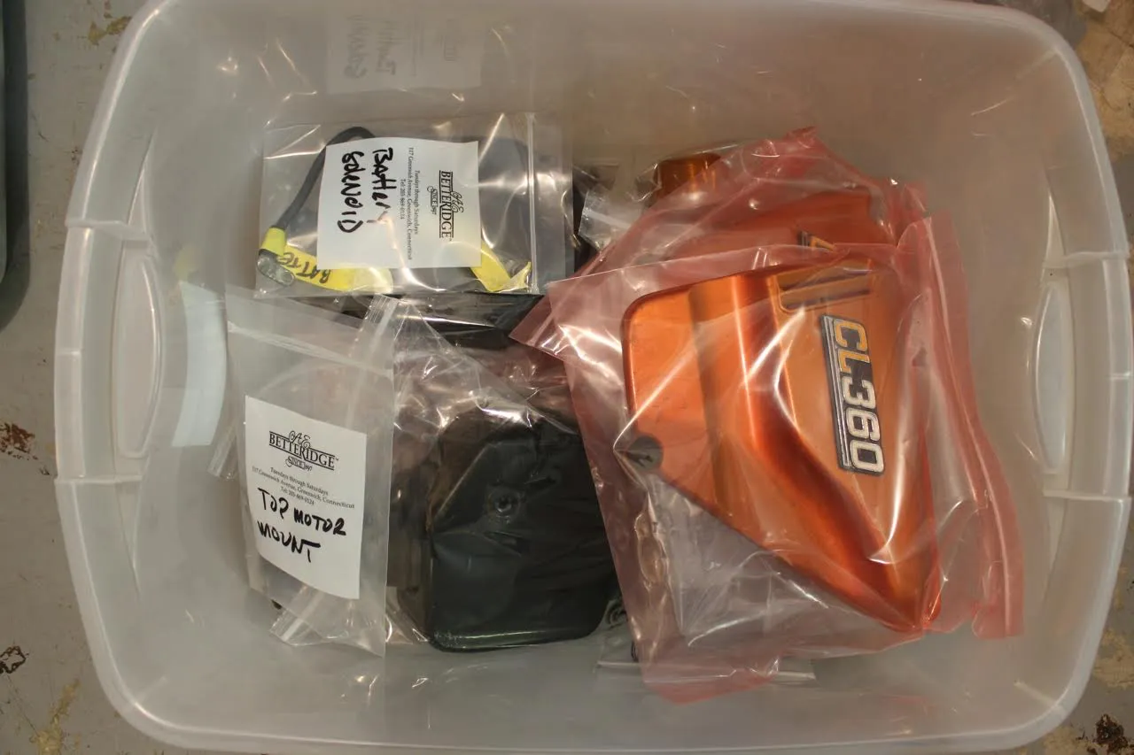 Multiple containers of parts