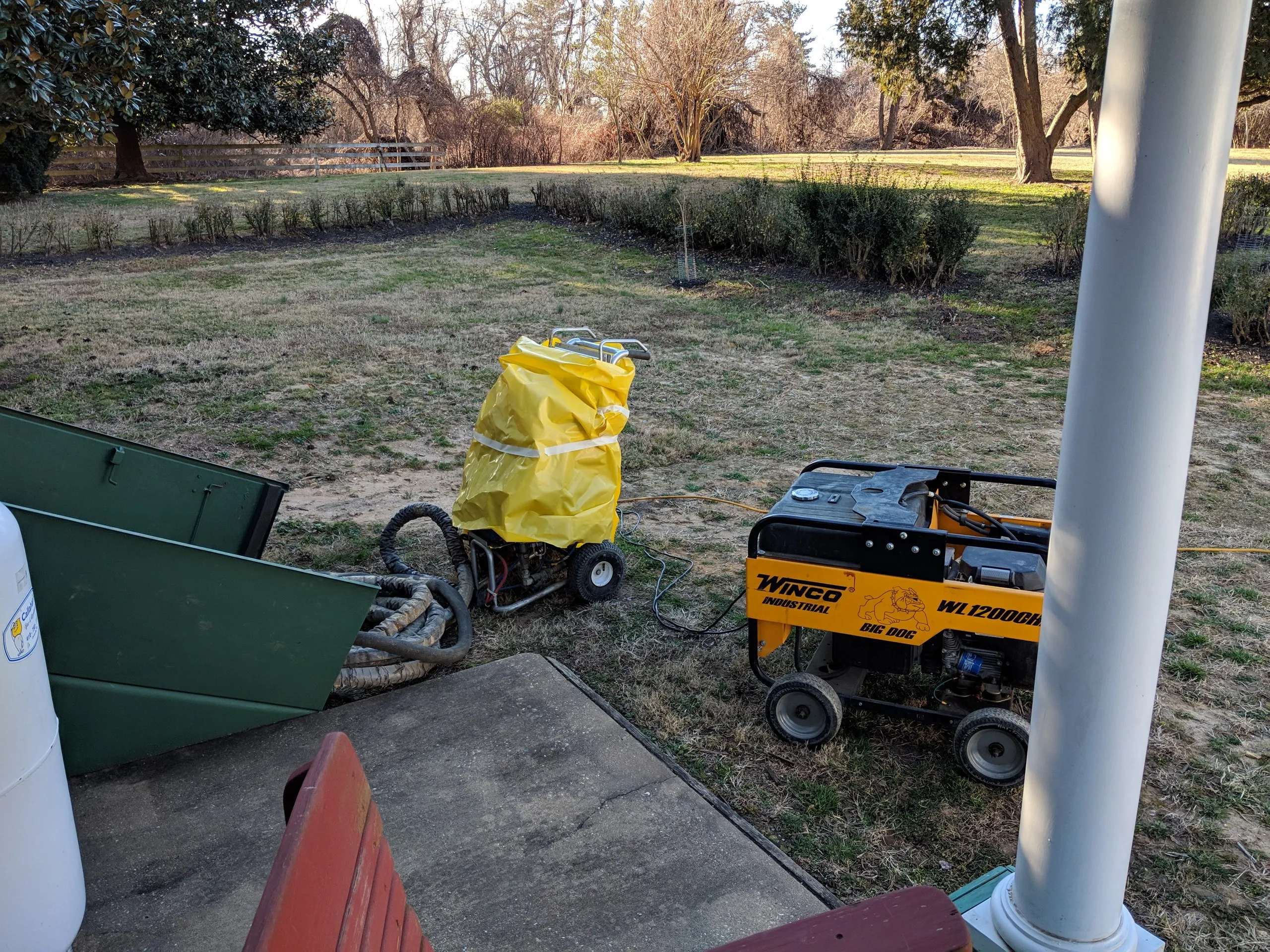 Spray foam rig