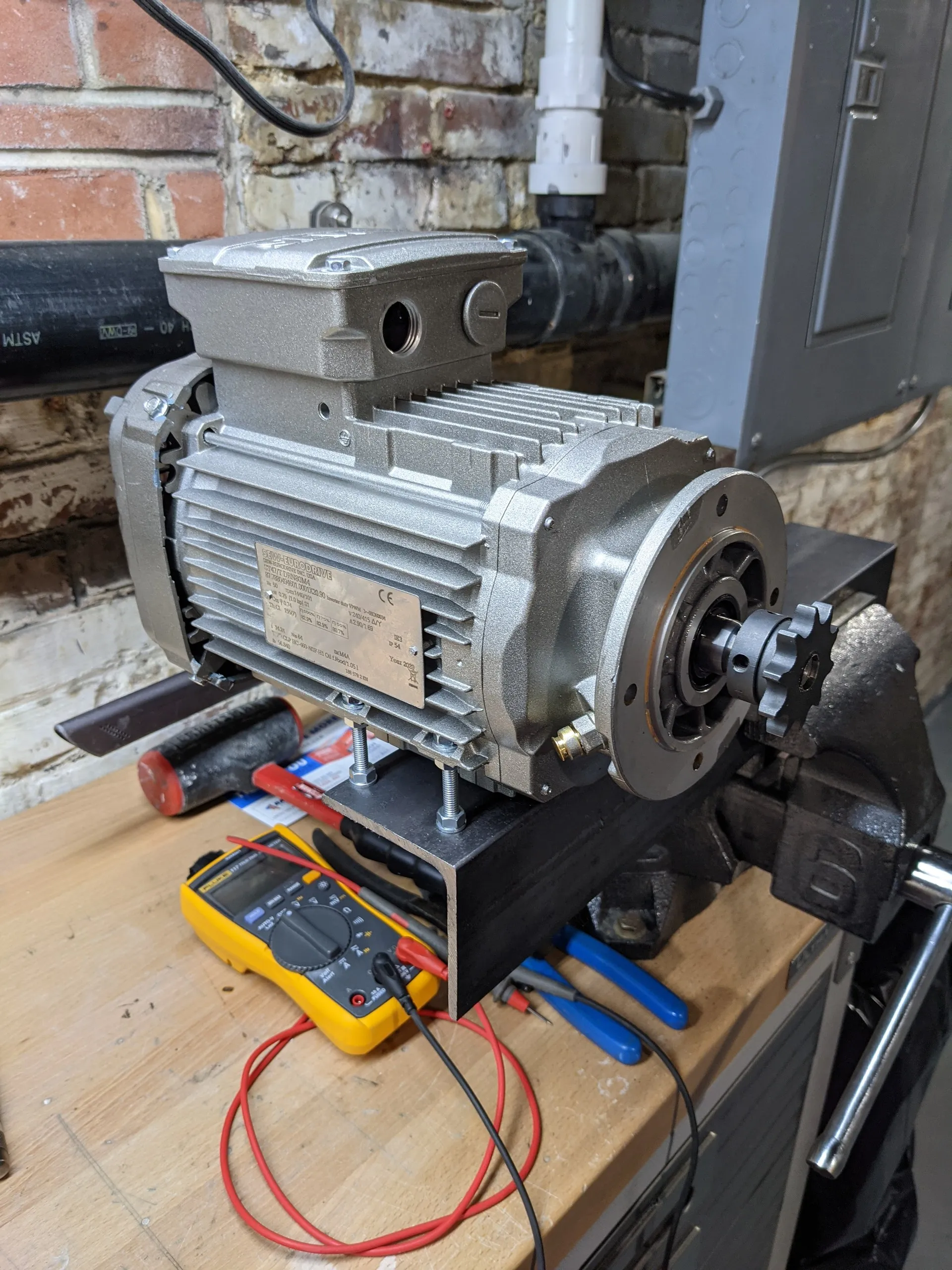 These motors are meant to be flange mounted but this works too